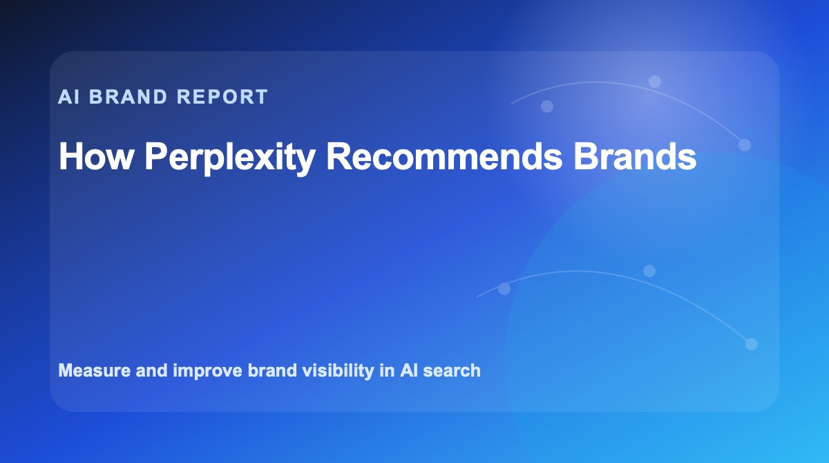 How Perplexity Recommends Brands